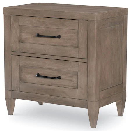 Contemporary 2-Drawer Nightstand